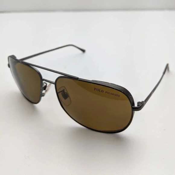 Made in Italy! Polo by Ralph Lauren PH3059 Polarized Aviator Sunglasses / ALE440 - Picture 3 of 10